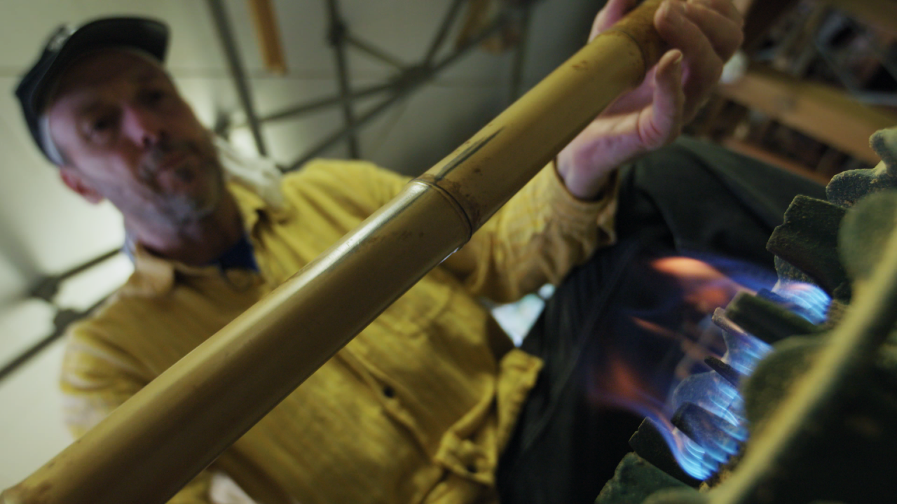 Releasing Oils and Roasting bamboo